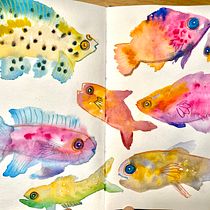 My project for course: Creative Watercolor Sketching for Beginners. Traditional illustration, Sketching, Creativit, Drawing, Watercolor Painting, and Sketchbook project by karenmartinez28 - 03.09.2023