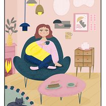 Mon projet du cours : Illustration numérique colorée sur Procreate. Un progetto di Illustrazione tradizionale, Disegno, Illustrazione digitale e Disegno digitale di withalovelikethat - 10.03.2023