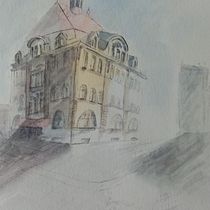 Mein Abschlussprojekt für den Kurs: Architektonische Zeichnung mit Aquarell und Tinte. Esboçado, Desenho, Pintura em aquarela, Ilustração arquitetônica, Sketchbook e Ilustração com tinta projeto de ka_mde - 10.03.2023