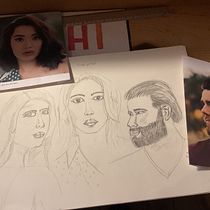 Mijn project van de cursus: Sketchbook met portretten: verken het menselijk gezicht Ein Projekt aus dem Bereich Skizzenentwurf, Zeichnung, Porträtzeichnung, Artistische Zeichnung und Sketchbook von Annemarie Slotboom - 10.03.2023