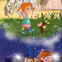 My project for course: Children’s Illustration with Procreate: Pipi in the magical dream . Ilustração tradicional, Ilustração digital, Ilustração infantil, Pintura digital, e Álbum ilustrado projeto de Valentina Vuteva - 03.03.2023