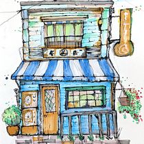 My project for course: Expressive Architectural Sketching with Colored Markers. Sketching, Drawing, Architectural Illustration, Sketchbook & Ink Illustration project by ozzimoto - 03.12.2023