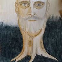 Mój projekt z kursu: Kreatywny portret ołówkowy ze światłocieniem. Un projet de Illustration traditionnelle, Dessin au cra, on, Dessin de portrait, Dessin artistique, Dessin aux cra , et ons de couleur de Macie Mazu - 12.03.2023