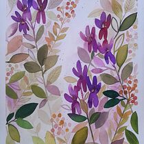 My project for course: Artistic Floral Watercolor: Connect with Nature. Ilustração tradicional, Pintura, Pintura em aquarela e Ilustração botânica projeto de Mia Carppan - 12.03.2023