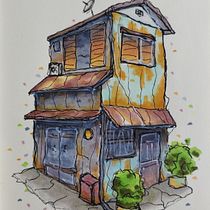 My project for course: Expressive Architectural Sketching with Colored Markers. Sketching, Drawing, Architectural Illustration, Sketchbook & Ink Illustration project by Zdenko Osina - 03.12.2023