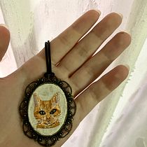 Meu projeto do curso: Minibordado realista de pet. Jewelr, Design, Embroider, and Textile Design project by Catarina - 03.12.2023