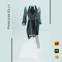 My project for course: Digital Streetwear Design in CLO 3D and Cinema 4D. Een project van Animatie, Karakteranimatie, 3D-animatie,  Modeontwerp y  3D-modellering van Elham Saeed - 10.03.2023