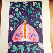 Mi proyecto del curso: Pintura con gouache: crea ilustraciones poéticas. Traditional illustration, Fine Arts, Painting, and Gouache Painting project by Grace Luna - 03.13.2023