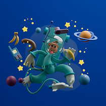 Mi proyecto del curso: Creación de personajes en 3D con Blender. 3D, Design de personagens, Modelagem 3D, Design de personagens 3D, e 3D Design projeto de jose.pacheco95 - 13.03.2023