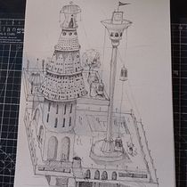 Mein Abschlussprojekt für den Kurs: Künstlerische Architekturzeichnungen mit Tusche. Ilustração tradicional, Artes plásticas, Desenho, Ilustração arquitetônica e Ilustração com tinta projeto de Melanie Fickers - 13.03.2023