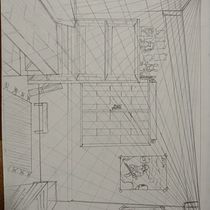 Mi proyecto del curso: Perspectiva artística: espacios desde tu punto de vista. Un projet de Illustration traditionnelle, Architecture, Dessin et Illustration architecturale de rubizurita.x.1314 - 13.03.2023
