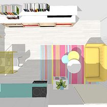 Mi proyecto del curso: Piso de estudiantes a todo color. Interior Architecture, Interior Design, Interior Decoration, and Spatial Design project by Eva B - 03.13.2023