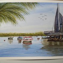 Mi proyecto del curso: Pintura en acuarela de paisajes marinos Ein Projekt aus dem Bereich Malerei, Aquarellmalerei und Naturalistische Illustration von Martha Ortiz - 14.03.2023