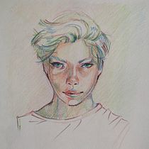 My project for course: Vibrant Portrait Drawing with Colored Pencils. Desenho, Desenho de retrato, Sketchbook, e Desenho com lápis de cor projeto de rseneviratne - 13.03.2023