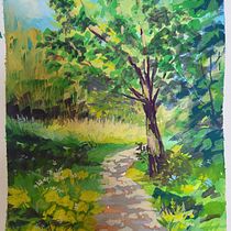 My project for course: Landscape Painting with Gouache for Beginners. Fine Arts, Painting, Naturalistic Illustration, and Gouache Painting project by ttazin3 - 03.14.2023