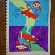 Meu projeto do curso: Desenho de personagens com guache e lápis de cor Ein Projekt aus dem Bereich Design von Figuren, Skizzenentwurf, Zeichnung, Digitale Illustration, Gouachemalerei und Zeichnen mit Buntstiften von Priscila Cruz - 15.03.2023