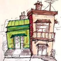 My project for course: Expressive Architectural Sketching with Colored Markers. Sketching, Drawing, Architectural Illustration, Sketchbook & Ink Illustration project by Michael Wray - 02.21.2023