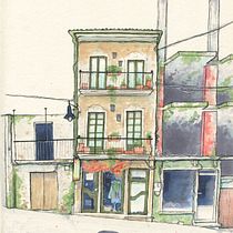 Mi proyecto del curso: Dibujo arquitectónico expresivo con marcadores de colores. Sketching, Drawing, Architectural Illustration, Sketchbook & Ink Illustration project by inframatico - 03.15.2023