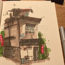 Mi proyecto del curso: Dibujo arquitectónico expresivo con marcadores de colores. Drawing, and Architectural Illustration project by marisa abad lopez - 03.16.2023