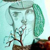 Meu projeto do curso: Técnicas de bordado experimental sobre papel. Un progetto di Belle arti, Collage, Ricamo, Textile Design e Design editoriale di Carla Cabral - 16.03.2023