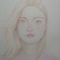 My project for course: Vibrant Portrait Drawing with Colored Pencils. Desenho, Desenho de retrato, Sketchbook, e Desenho com lápis de cor projeto de Sophia S - 17.03.2023