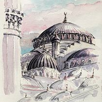 My project for course: Architectural Illustration with Watercolor. Un projet de Illustration traditionnelle, Esquisse , Dessin, Aquarelle, Illustration architecturale , et Carnet de croquis de Gül Günizi - 17.03.2023