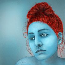 Mi proyecto del curso: Retrato ilustrado con Procreate. Ilustração tradicional, Ilustração vetorial, Ilustração digital, e Desenho de retrato projeto de Marcia Font - 17.03.2023