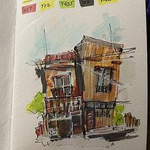 My project for course: Expressive Architectural Sketching with Colored Markers. Sketching, Drawing, Architectural Illustration, Sketchbook & Ink Illustration project by Teresa Cook - 03.17.2023
