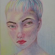 Il mio progetto del corso: Ritratti vivaci con matite colorate. Drawing, Portrait Drawing, Sketchbook, and Colored Pencil Drawing project by Margherita Lasaponara - 03.18.2023