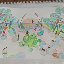 Mon projet du cours : Illustration à l’aquarelle de style japonais. Traditional illustration, Drawing, and Watercolor Painting project by naoa_naval - 03.18.2023