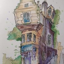 Mi proyecto del curso: Dibujo arquitectónico expresivo con marcadores de colores. Sketching, Drawing, Architectural Illustration, Sketchbook & Ink Illustration project by oskorri - 03.18.2023
