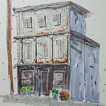 Mon projet du cours : Esquisses d'architecture expressives aux feutres de couleur. Sketching, Drawing, Architectural Illustration, Sketchbook & Ink Illustration project by clementj - 03.18.2023