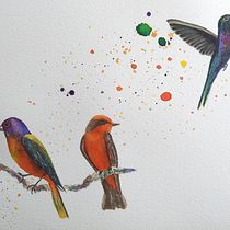 Mi proyecto del curso: Acuarela artística para ilustración de aves. Projekt z dziedziny Trad, c, jna ilustracja, Malowanie akwarelą, R, sunek realist, czn, Ilustracja naturalist i czna użytkownika Anna Alcaide - 19.03.2023