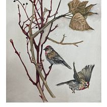 Winter Garden: Foothills County Alberta Flora & Fauna. Fine Arts, Painting, Watercolor Painting, Botanical Illustration, Naturalistic Illustration, and Gouache Painting project by Linda Rempel - 03.20.2023