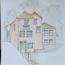 My project for course: Expressive Architectural Sketching with Colored Markers. Sketching, Drawing, Architectural Illustration, and Sketchbook project by maja_m - 03.19.2023