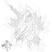 Mój projekt i tatuaż z kursu: Projektowanie i rysowanie tatuaży „blackwork” od podstaw. Un proyecto de Ilustración tradicional, Dibujo, Ilustración digital, Diseño de tatuajes y Dibujo digital de Damian Parzyszek - 20.03.2023