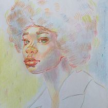 Il mio progetto del corso: Ritratti vivaci con matite colorate. Drawing, Portrait Drawing, Sketchbook, and Colored Pencil Drawing project by desi_bette - 03.20.2023