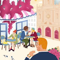 Paris I The Rendez Vous - Am I to late ? 💕🤯 Ein Projekt aus dem Bereich Traditionelle Illustration, Skizzenentwurf, Digitale Illustration, Digitale Malerei und Sketchbook von Laura Gerhard - 20.03.2023
