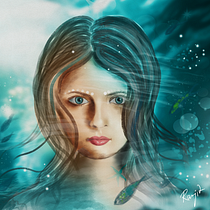 My project for course: Digital Fantasy Portraits with Photoshop. Ilustração tradicional, Desenho, Ilustração digital, Desenho de retrato, Desenho digital, e Pintura digital projeto de kranjit33 - 19.03.2023