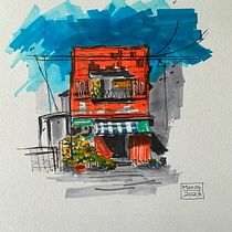 My project for course: Expressive Architectural Sketching with Colored Markers. Sketching, Drawing, Architectural Illustration, Sketchbook & Ink Illustration project by msgsuvitha - 03.21.2023