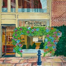 My project for course: Vibrant Urban Illustration with Gouache Paint. Painting, Sketching, Architectural Illustration, and Gouache Painting project by Trois Pokémons - 03.14.2023