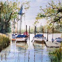 Mein Abschlussprojekt für den Kurs: Wasserlandschaften in Aquarell malen Ein Projekt aus dem Bereich Malerei, Aquarellmalerei und Naturalistische Illustration von Edwin Kremm - 21.03.2023