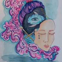 My project for course: Surreal Illustration with Watercolor and Ink. Traditional illustration, Fine Arts, Painting, Drawing, and Watercolor Painting project by jennifercossar - 03.14.2023