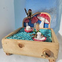 My Fairy Finding project for course: Wooden Automata: Bring Sculptures to Life with Movement. Character Design, Sculpture, To, Design, Art To, s, and Woodworking project by Rupert Appleyard - 03.17.2023