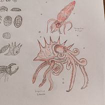 Mi proyecto del curso: Sketchbook de naturaleza fantástica: dibuja criaturas de otro mundo. Pencil Drawing, Drawing, Watercolor Painting, Sketchbook, and Naturalistic Illustration project by rolando.salvarez10 - 03.16.2023