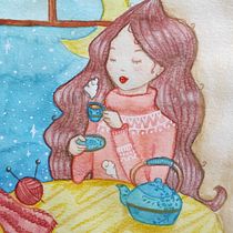 Mon projet du cours : Techniques d'illustration à l'aquarelle et à la gouache. Traditional illustration, Fine Arts, Painting, Watercolor Painting, Children's Illustration, and Gouache Painting project by eliselenny - 03.21.2023