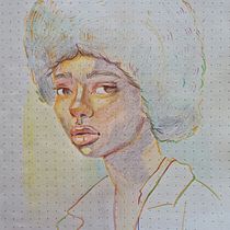 Mi proyecto del curso: Dibujo de retratos llamativos con lápices de colores. Drawing, Portrait Drawing, Sketchbook, and Colored Pencil Drawing project by Úrsula San Frutos - 03.22.2023