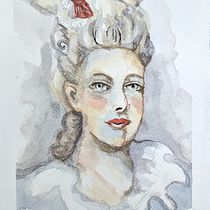 My project for course: Artistic Portrait with Watercolors. Fine Arts, Painting, Watercolor Painting, and Portrait Drawing project by rosie - 03.22.2023