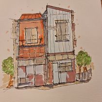 My project for course: Expressive Architectural Sketching with Colored Markers. Sketching, Architectural Illustration, Sketchbook & Ink Illustration project by samuela62 - 03.22.2023