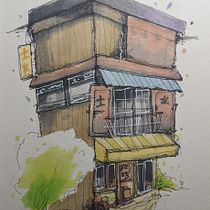 Mon projet du cours : Esquisses d'architecture expressives aux feutres de couleur. Sketching, Drawing, Architectural Illustration, Sketchbook & Ink Illustration project by alicia_rey11 - 03.22.2023